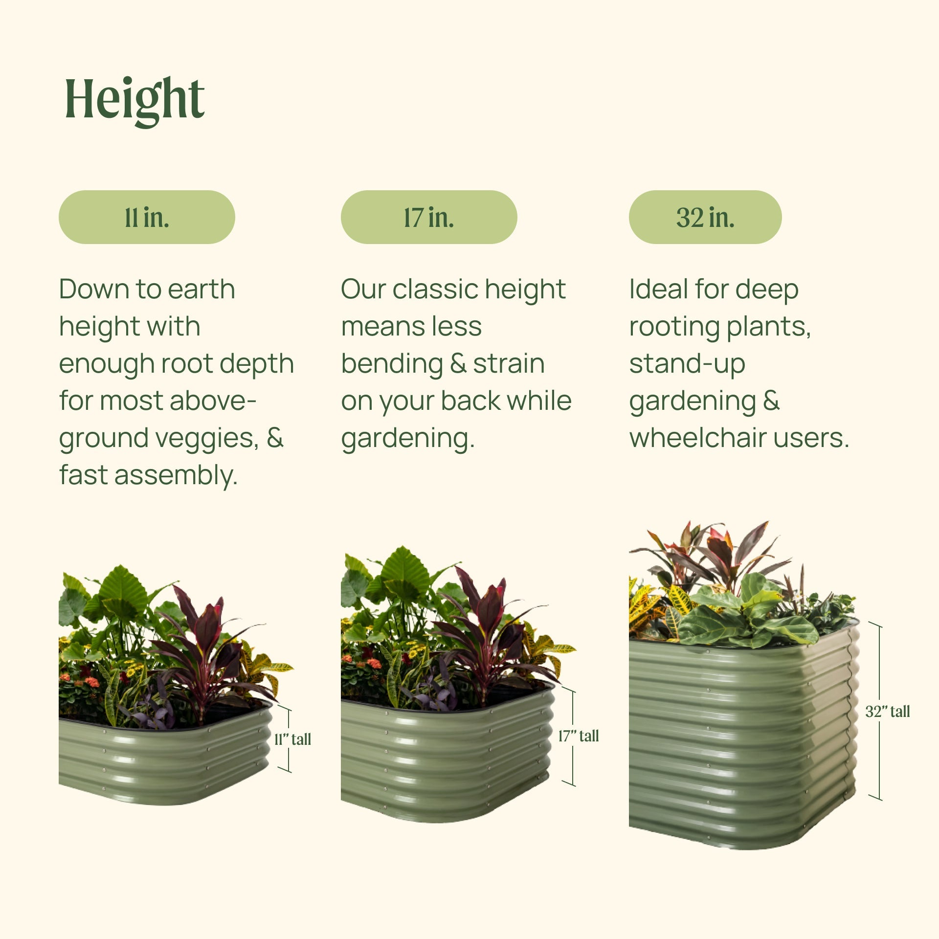 32" Tall Huge Raised Garden Bed Kit 10 in 1 Modular Metal - Tampa soil911.com