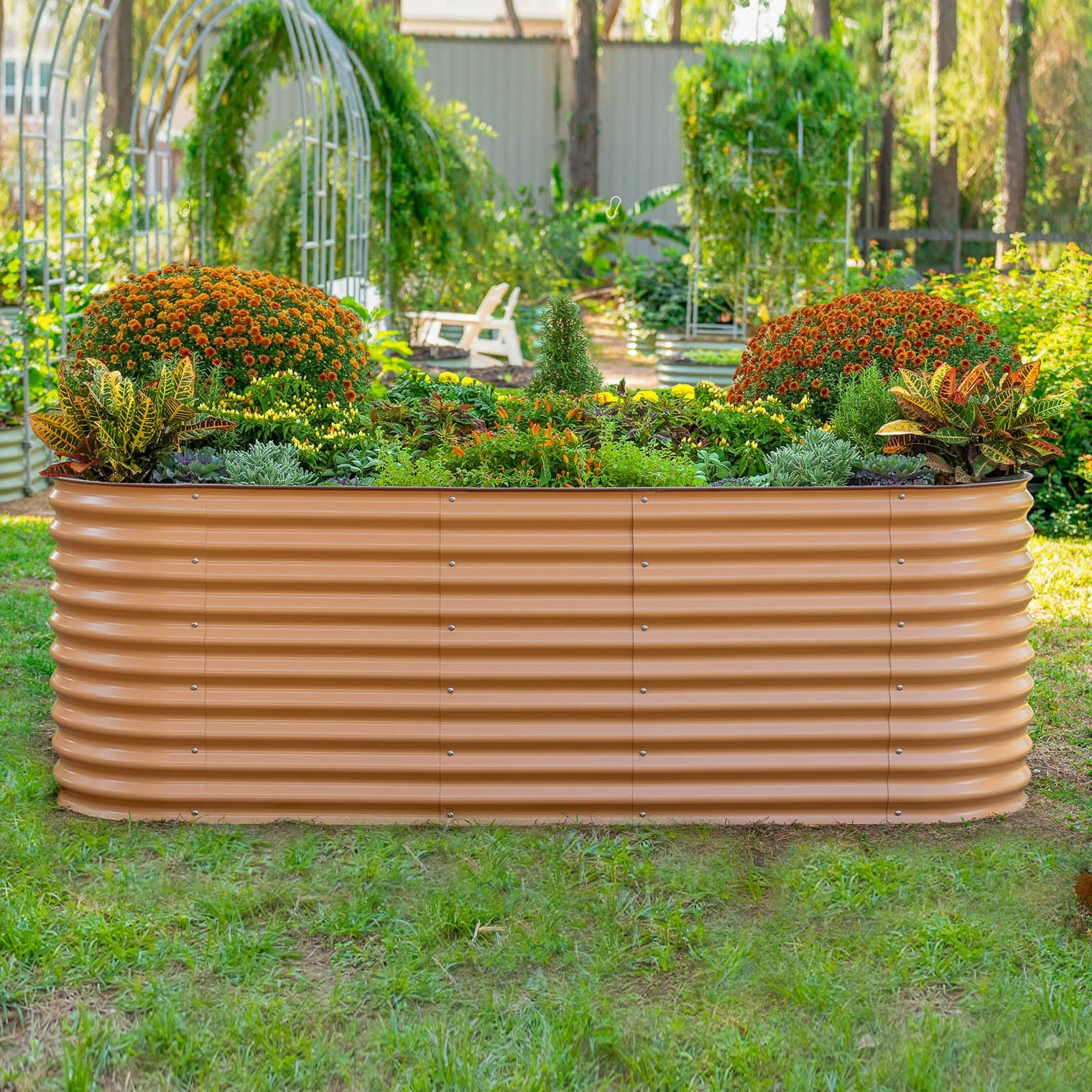 32" Tall Huge Raised Garden Bed Kit 10 in 1 Modular Metal - Tampa soil911.com