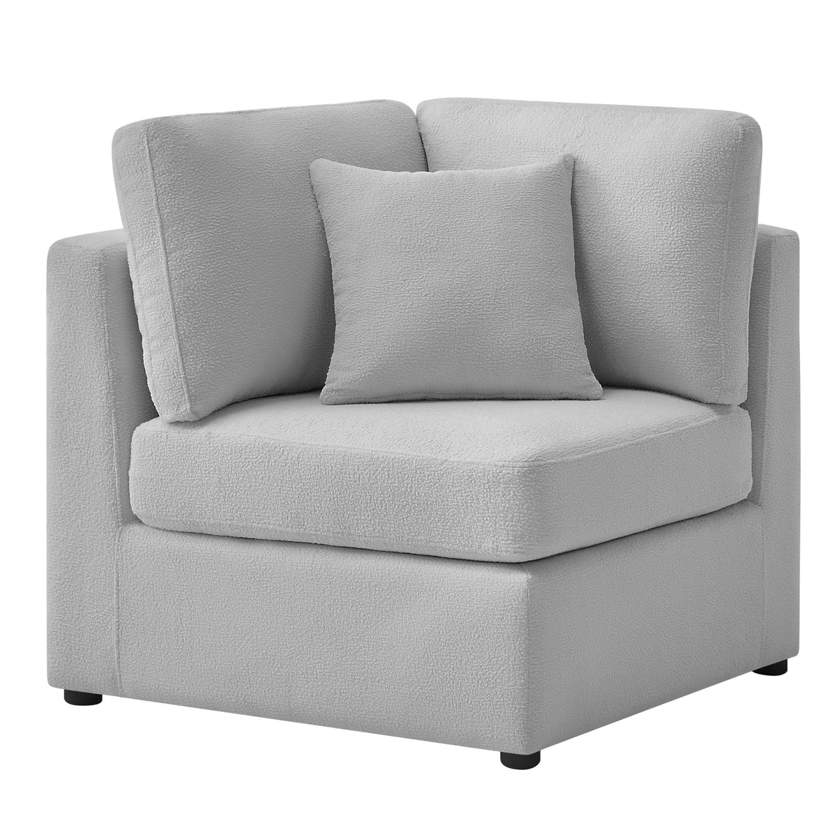 Corner Wedge Chair with Reversible Cushions in gray fabric by HouseOfZazla on Tampa Home & Garden Store