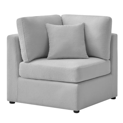 Corner Wedge Chair with Reversible Cushions in gray fabric by HouseOfZazla on Tampa Home & Garden Store