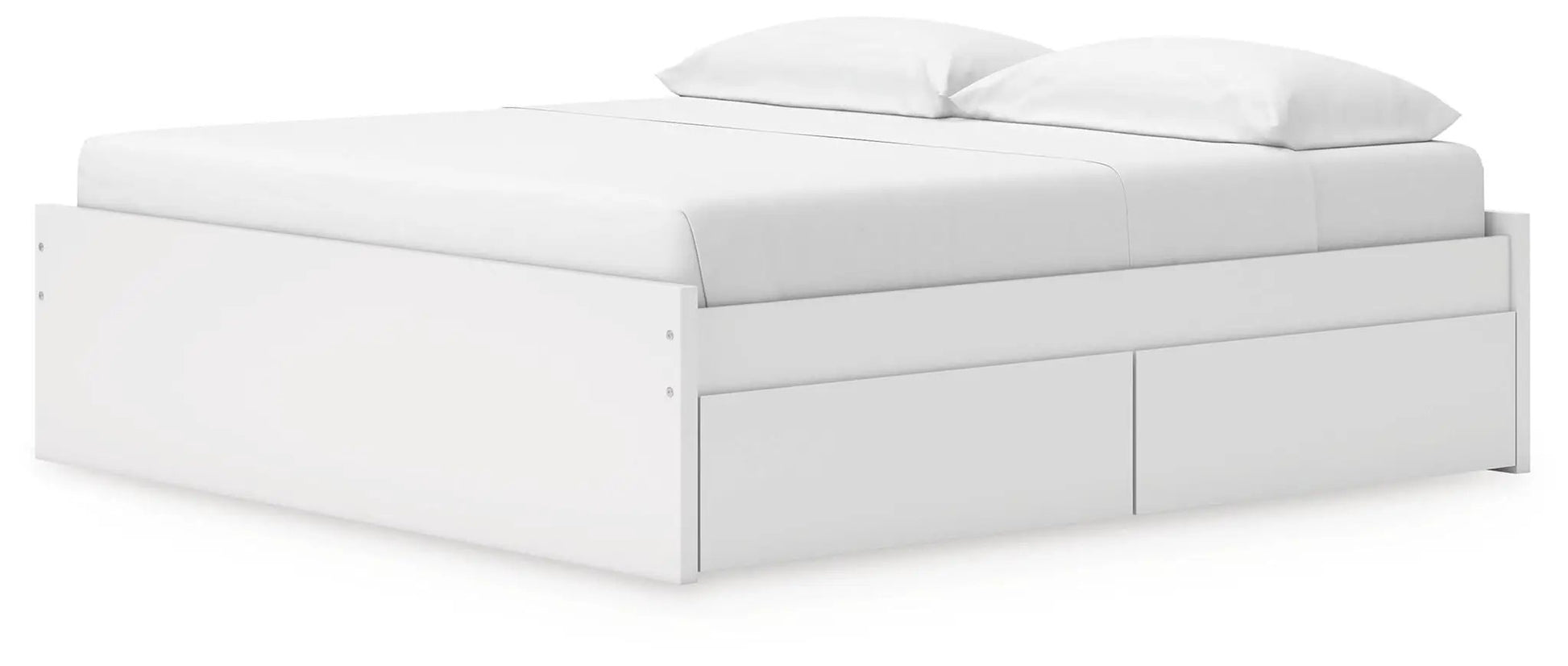 Onita platform bed storage in white with two under-bed drawers by Unique Piece Furniture on Tampa Home & Garden Store