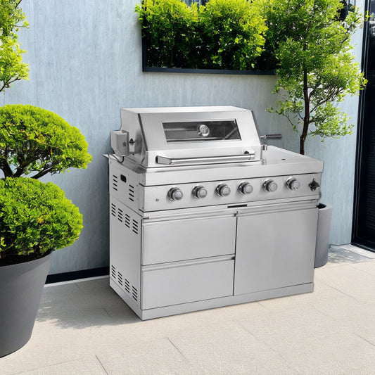 Gas grill four-burner stainless steel outdoor kitchen island by HouseOfZazla on Tampa Home & Garden Store