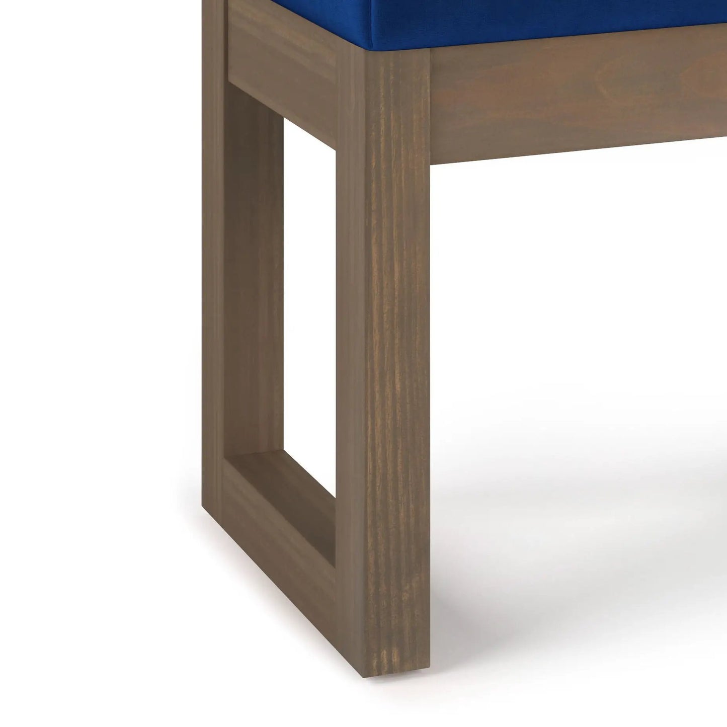 Milltown Upholstered Ottoman Bench With Driftwood