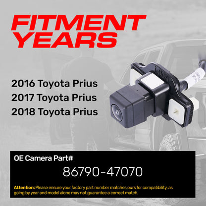 Master Tailgaters black OEM backup camera for Toyota Prius 2016-2018, OE Part 86790-47070 on Tampa Home & Garden Store