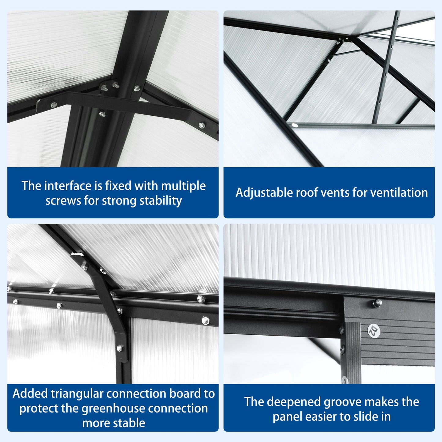 Outdoor Polycarbonate House and Raised Metal Base