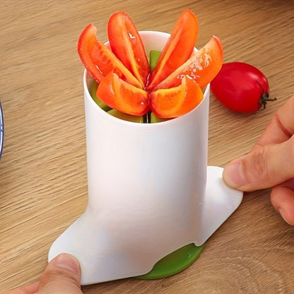 UpTrend Deals manual vegetable chopper white ABS with green base for cucumbers and carrots on Tampa Home & Garden Store