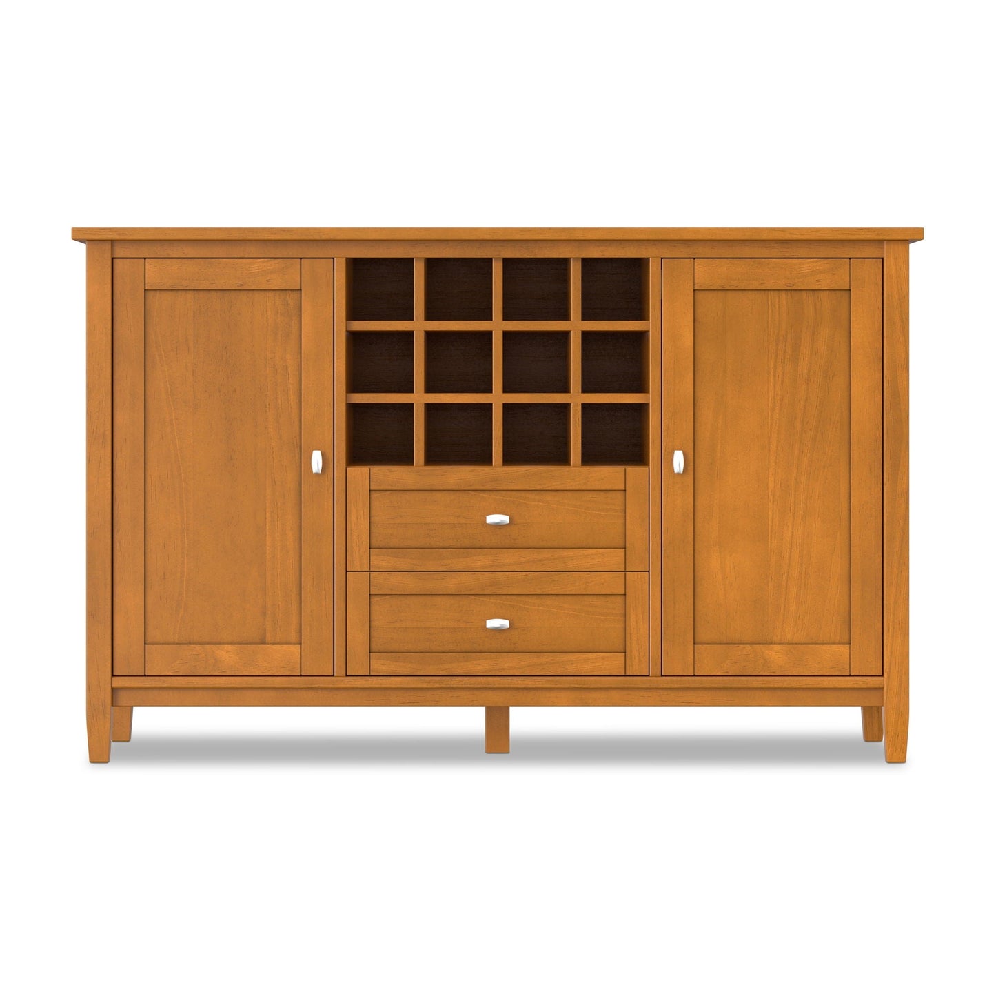 Wine cabinet warm brown shaker style with central grid wine rack by HouseOfZazla on Tampa Home & Garden Store
