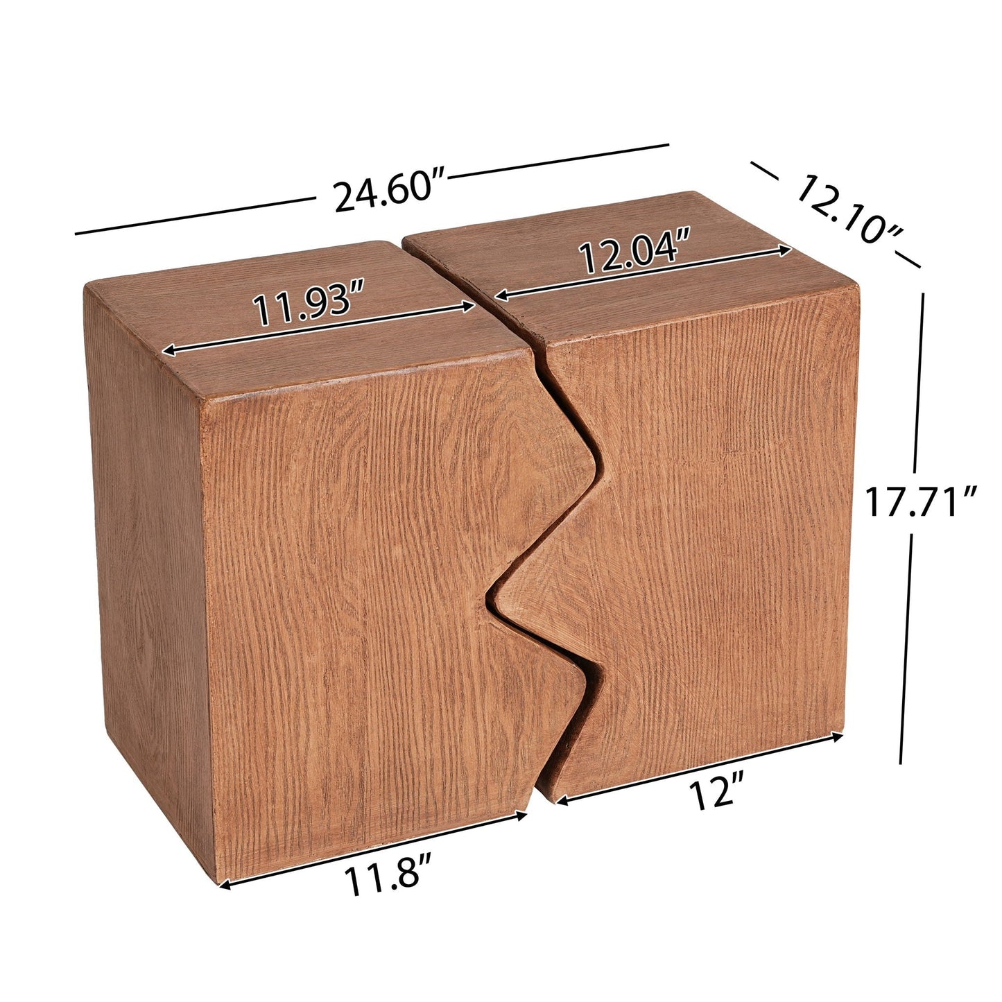 Set of 2 Modern Outdoor Accent Side Tables