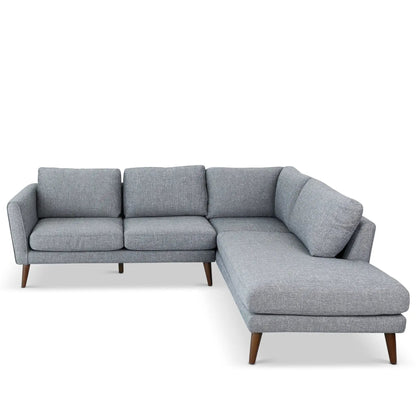 Benson Sectional Sofa With Chaise in blue-gray textured fabric by Unique Piece Furniture on Tampa Home & Garden Store