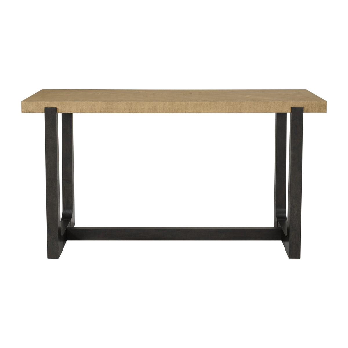 Bar table with trestle base, solid light brown wood top by HouseOfZazla on Tampa Home & Garden Store