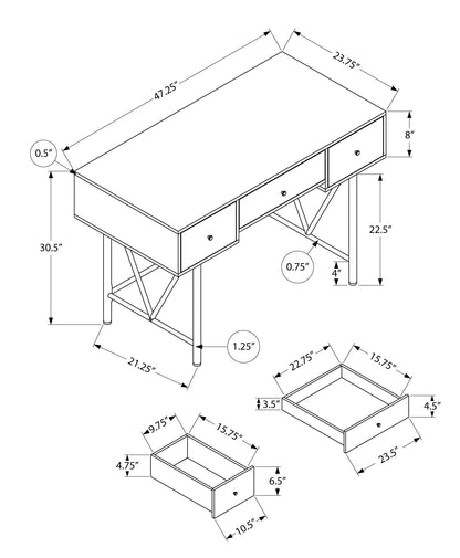 Computer desk by HouseOfZazla for home office with storage drawers in a transitional style on Tampa Home & Garden Store