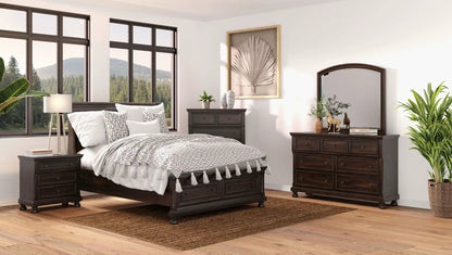 Elegant Antique Storage Bed with Drawers