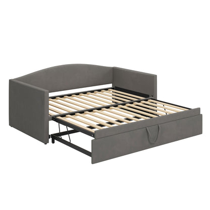 Upholstered Daybed with a Pop Up Trundle Sofa