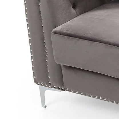 Pompano Elegant Contemporary Microsuede Sofa