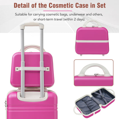 HouseOfZazla pink 3pc hardside luggage set with 20in & 24in cases TSA locks on Tampa Home & Garden Store