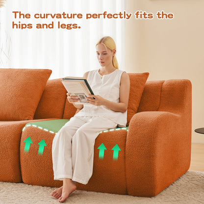 Soft Teddy Fabric Boneless Sofa For Living