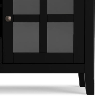 Acadian Media Stand with Glass Doors and Drawers