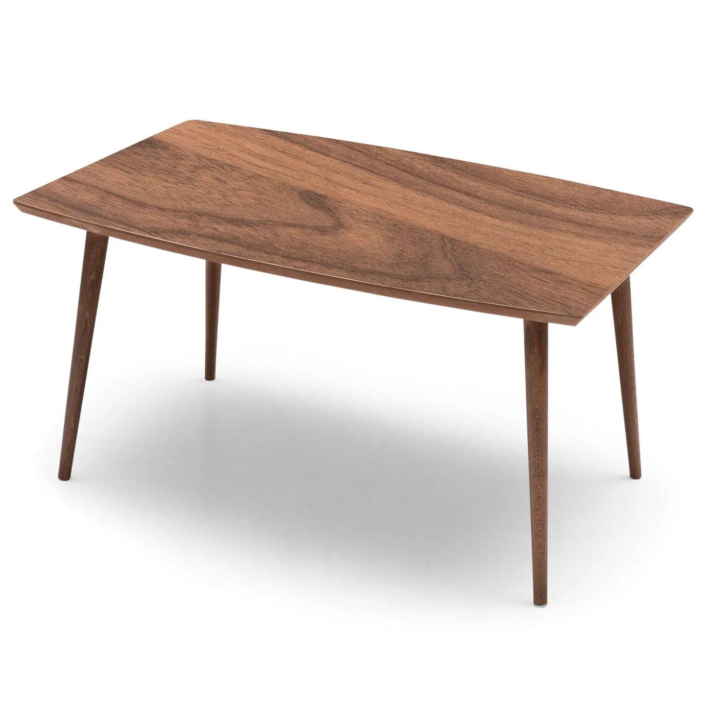 Denis Contemporary Coffee Table in brown wood finish with tapered legs Unique Piece Furniture on Tampa Home & Garden Store