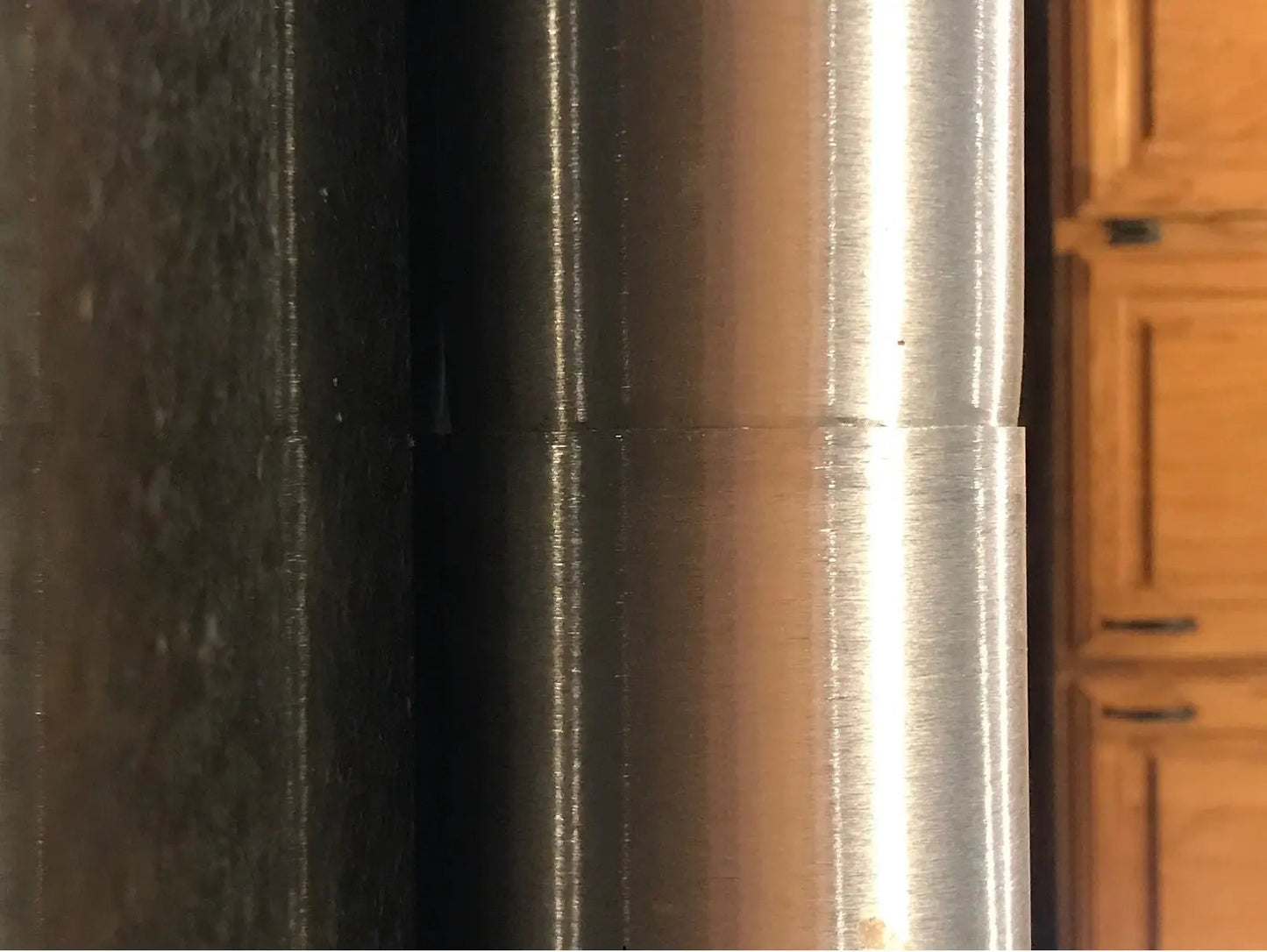 25’ commercial-grade aluminum flagpole 4-section closeup in brushed silver finish with seam on Tampa Home & Garden Store