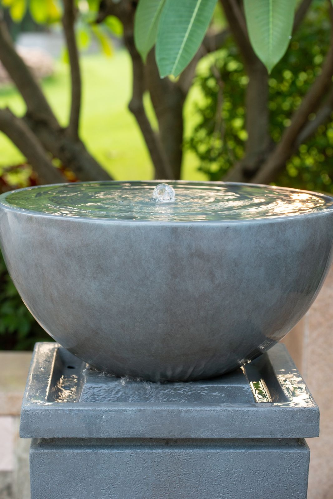 Zen Bowl Water Fountain and Relaxing Garden Decor