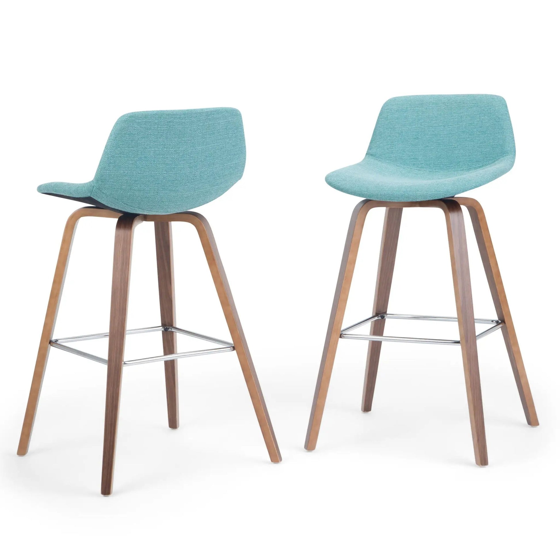Randolph Bentwood stools, set of 2 with wood legs and footrest by Unique Piece Furniture on Tampa Home & Garden Store