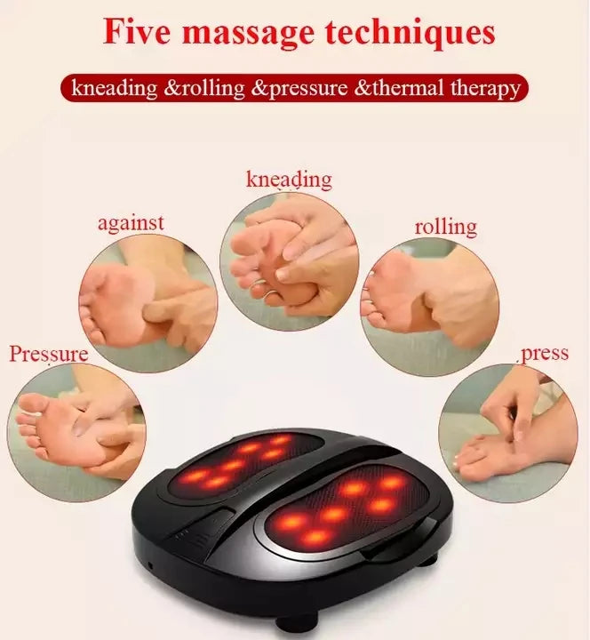 Electric Heat Electric Deep Foot Massager With Heat Pain Relief Foot Circulation Stimulator Massage Machine - Tampa Home & Garden Store
