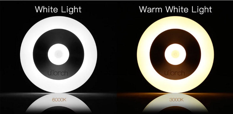 LED motion sensor night light UpTrend Deals plug-free 6000K white and 3000K warm white, 2 pcs on Tampa Home & Garden Store