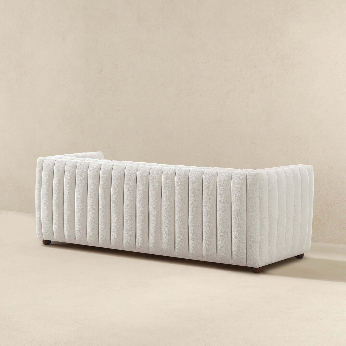 Mid-Century Modern Boucle Couch Beige with tight back by HouseOfZazla on Tampa Home & Garden Store