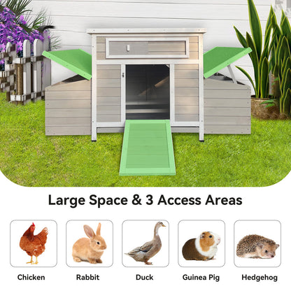 Large Wooden Outdoor Hen House and Nesting Box