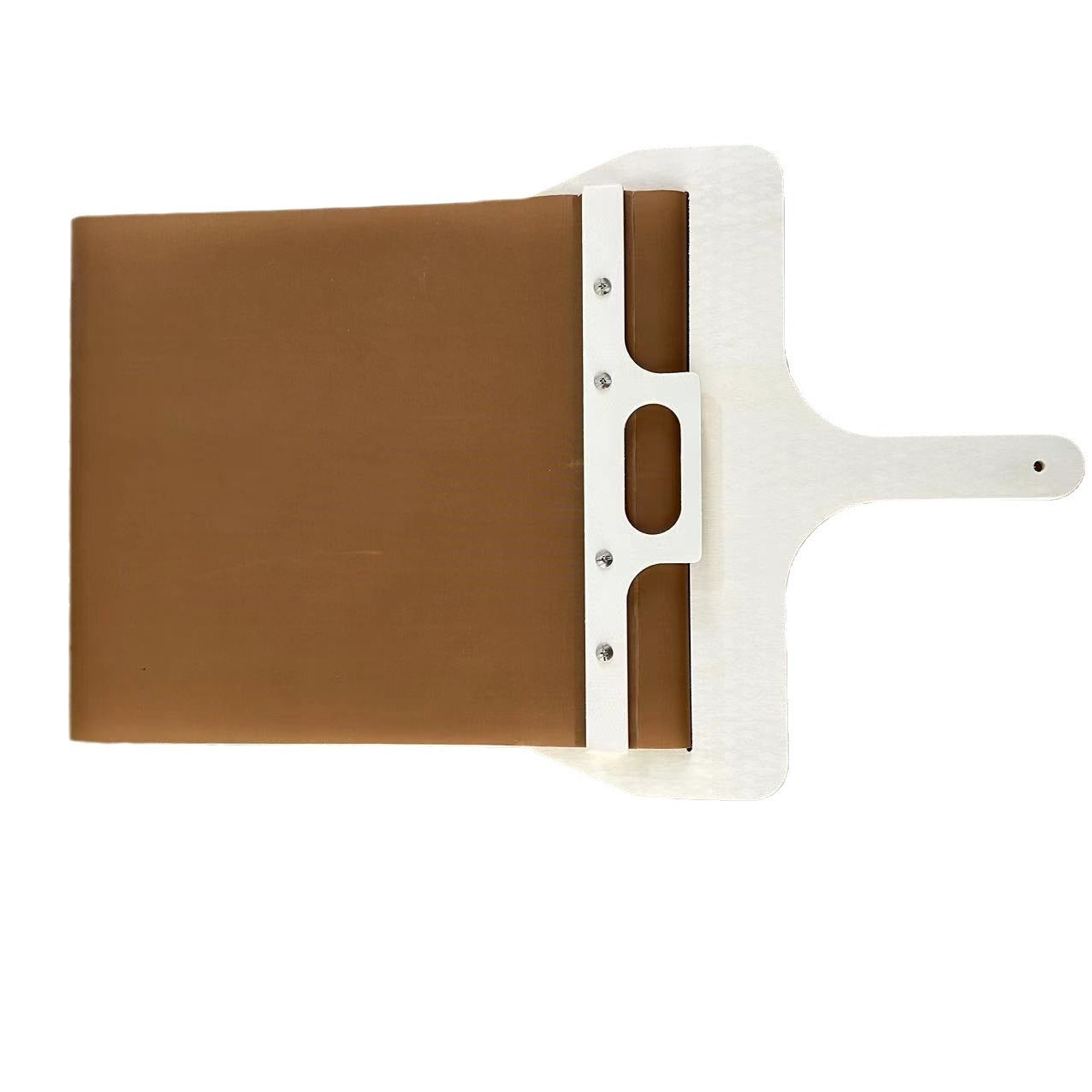 Perfecsy sliding pizza peel brown board with white frame handle on Tampa Home & Garden Store