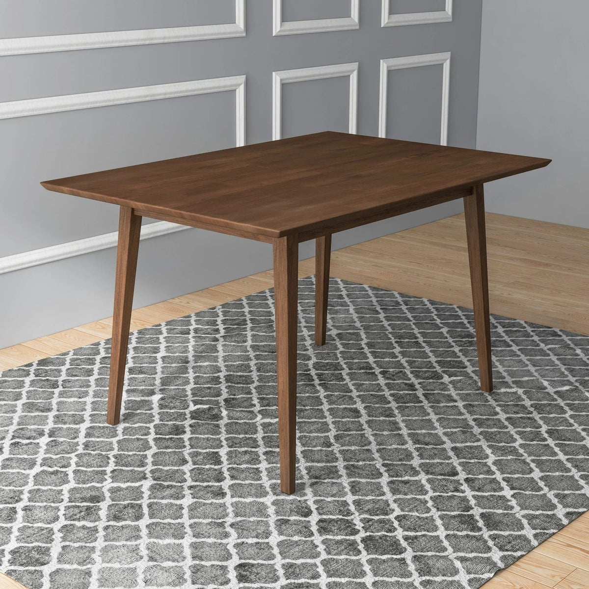 Mary - Modern Style Rectangular Dining Table by HouseOfZazla in dark walnut with slim legs on Tampa Home & Garden Store