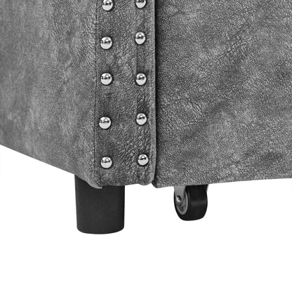Upholstered Tufted Daybed with Storage Drawers