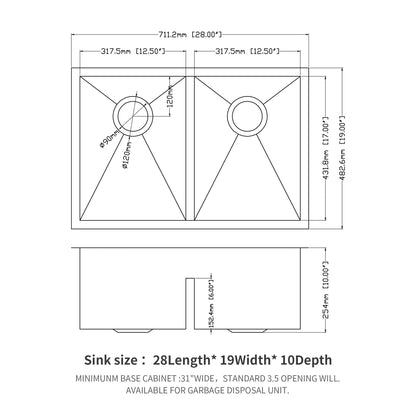 Modern Double Bowl Undermount Sink And Steel