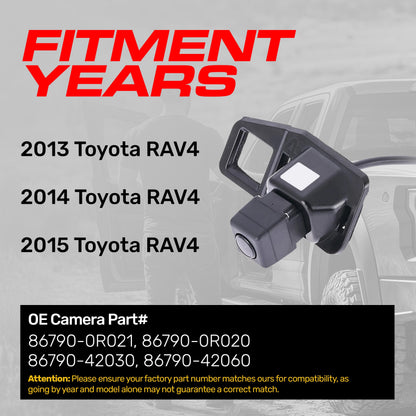 Backup camera for Toyota RAV4 (2013-2015) Master Tailgaters OEM replacement, black housing on Tampa Home & Garden Store