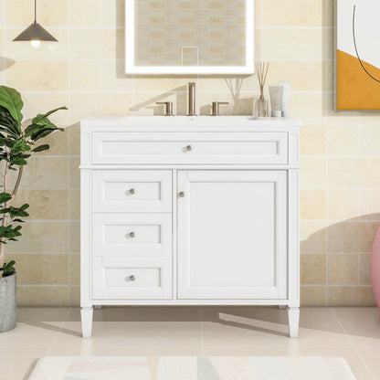 Bathroom Vanity With Top Sink and 2 Drawers