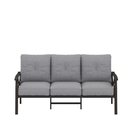 Modern Patio Sofa with Steel Frame and Cushions