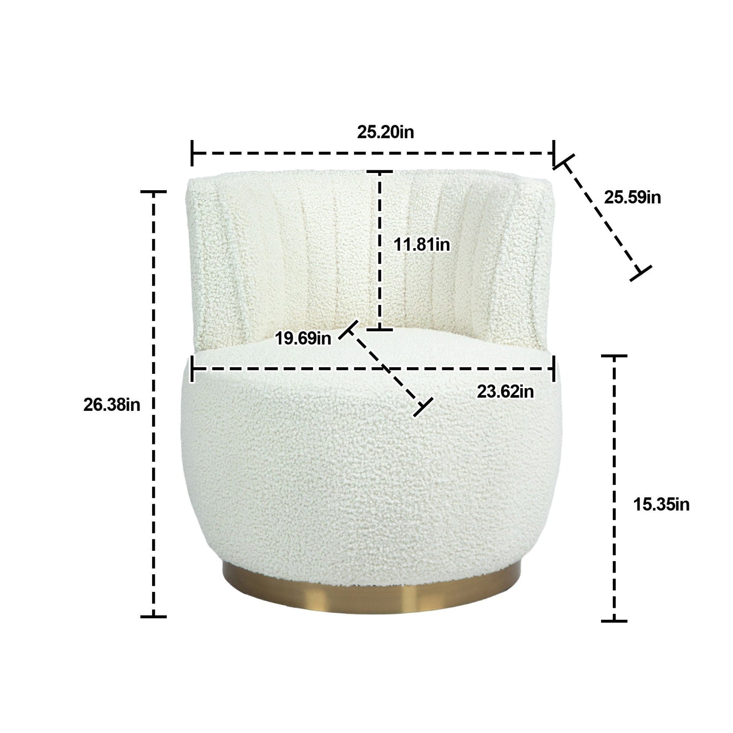 360 Swivel Barrel Sofa Chair and Support Base