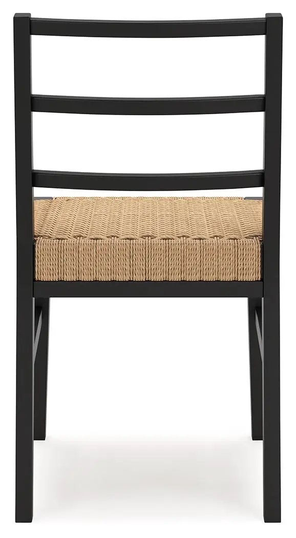 Isanti Dining Chair Set of 2 Light Brown Black
