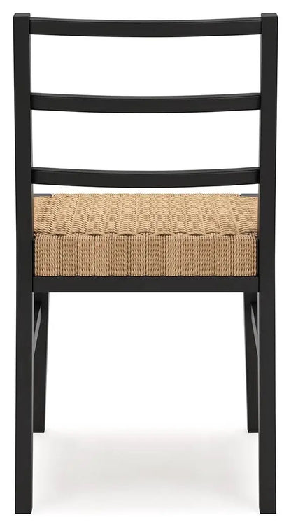Isanti Dining Chair Set of 2 Light Brown Black