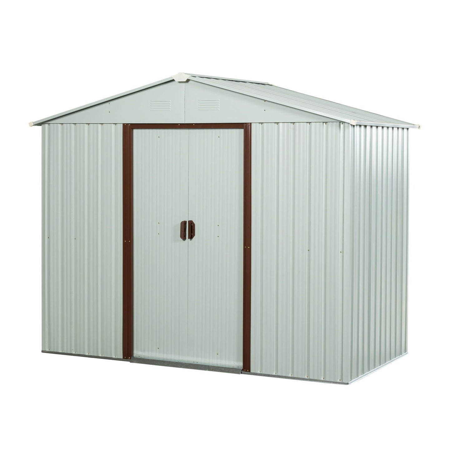 White Outdoor Metal Shed and Tool Storage