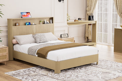 Queen Modern Bed Frame and Charging Station
