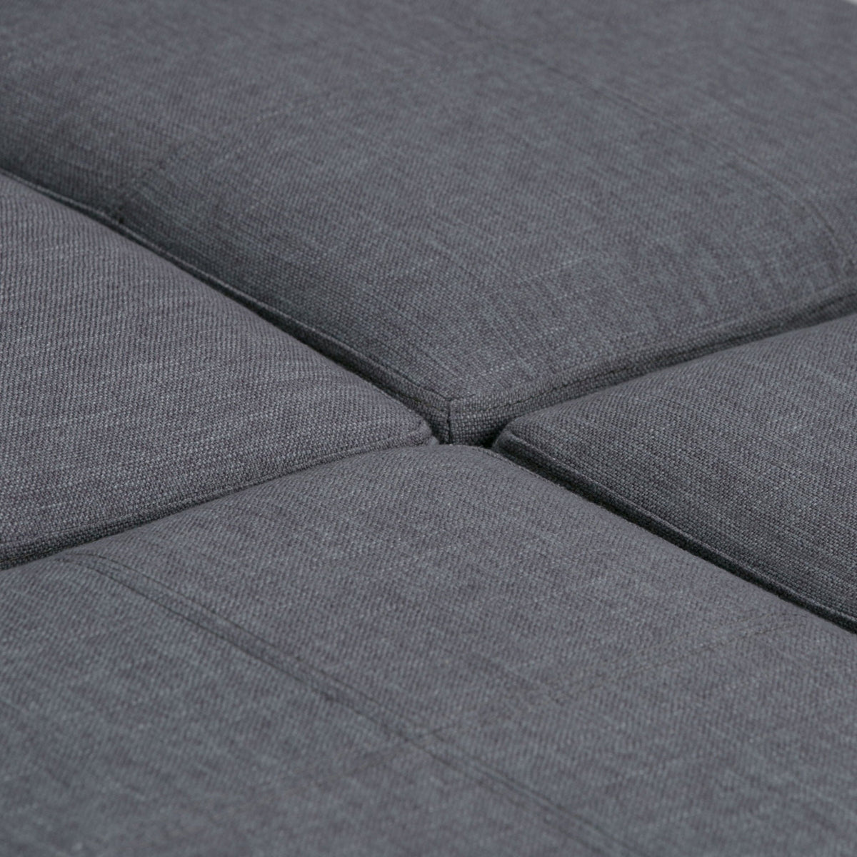 Avalon Square Ottoman Coffee Table With Trays gray fabric storage ottoman close-up texture on Tampa Home & Garden Store