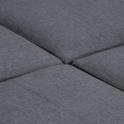 Avalon Square Ottoman Coffee Table With Trays gray fabric storage ottoman close-up texture on Tampa Home & Garden Store