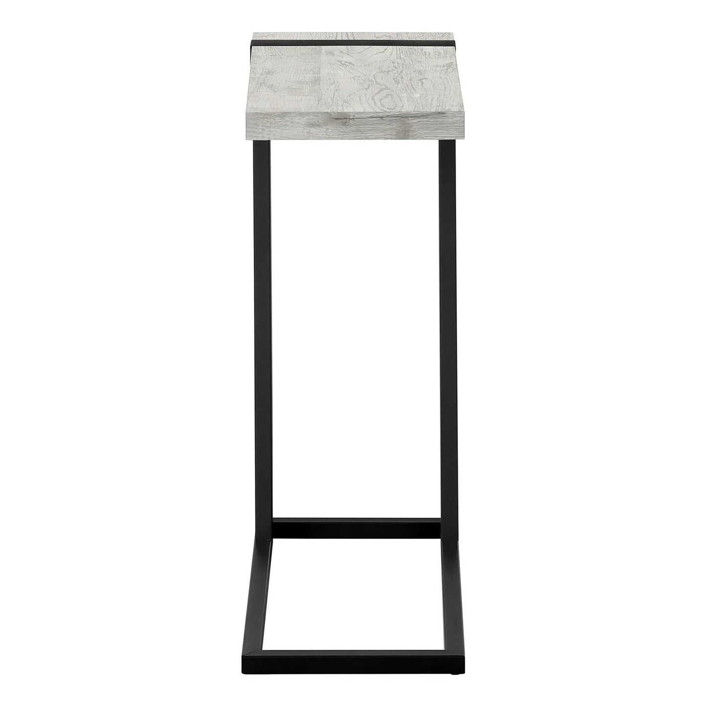 C Shaped Accent Table With Modern Wood Look