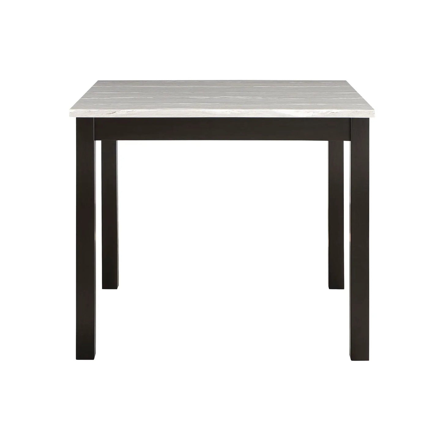 Leon bar table with espresso legs and white marble top; 5-piece set by Unique Piece Furniture on Tampa Home & Garden Store