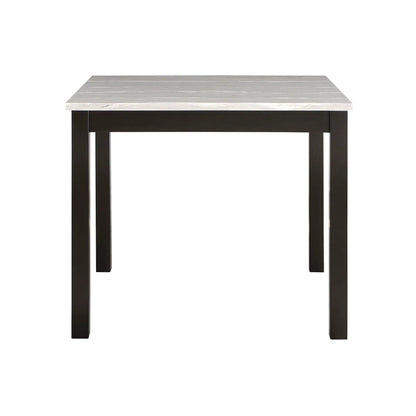 Leon bar table with espresso legs and white marble top; 5-piece set by Unique Piece Furniture on Tampa Home & Garden Store