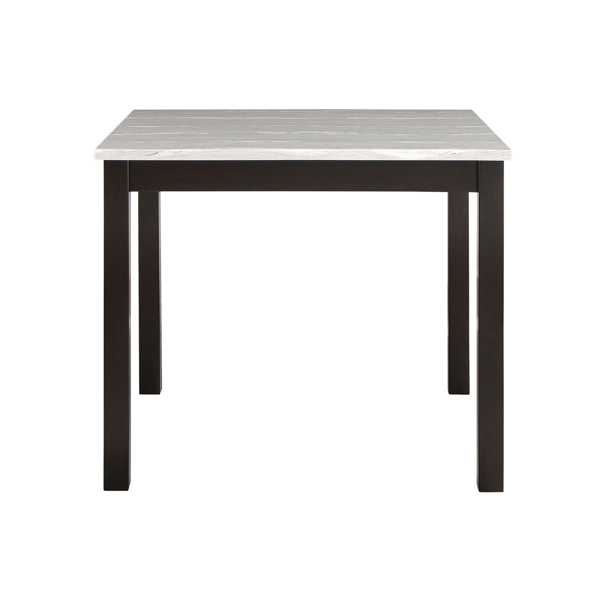 Bar table from HouseOfZazla with espresso legs and white marble-look top on Tampa Home & Garden Store