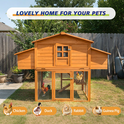 Outdoor Wooden Chicken House and Nesting Box