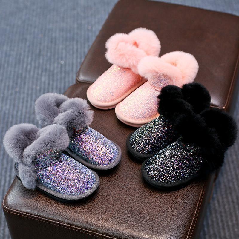 Stevvex toddler glittery winter boots set of 4 with soft fur trim for babies on Tampa Home & Garden Store