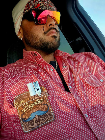 FR Pearl Snap Work shirt Alpha Red by Static FR, red patterned work shirt with pearl snaps on Tampa Home & Garden Store